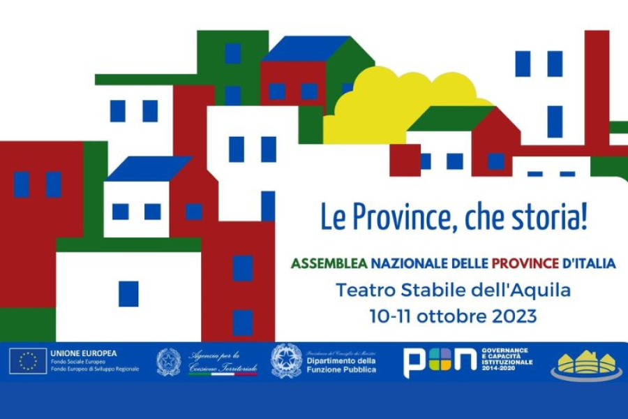 Assemblea nazionale delle Province italiane: 10 e 11 ottobre al Teatro Stabile dell'Aquila