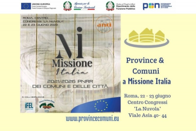 PNRR, Province e Comuni a Roma il 22 e 23 giugno per fare il punto su investimenti e riforme